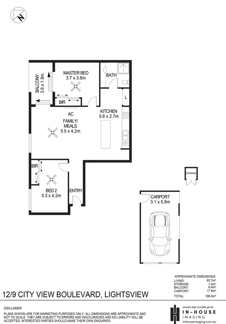 Floorplan of Homely apartment listing, 12/9 City View Boulevard, Lightsview SA 5085