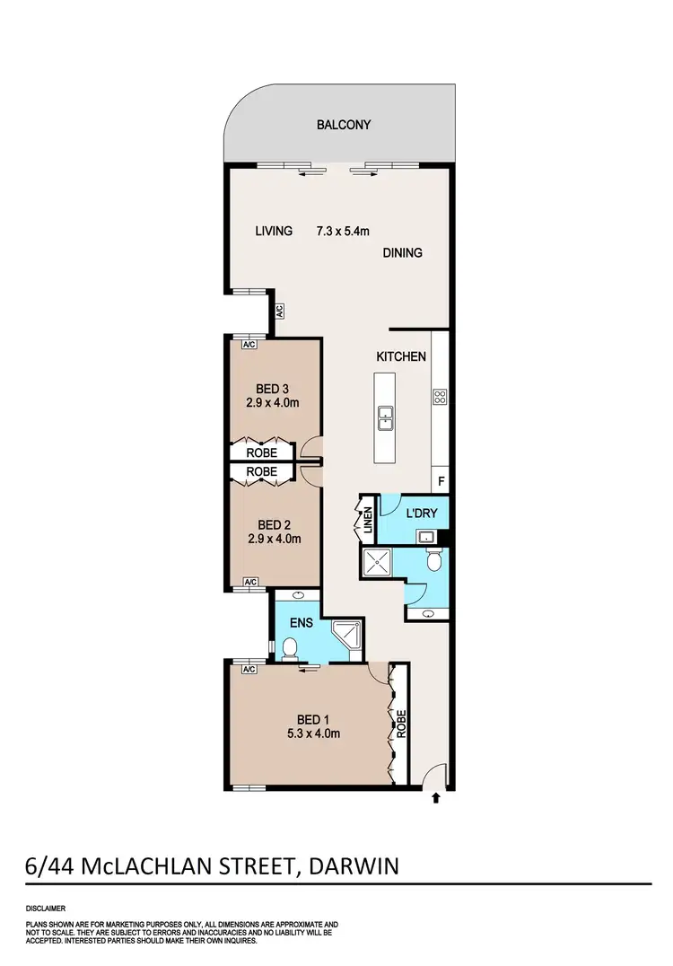 Floorplan of Homely apartment listing, 6/44 McLachlan Street, Darwin City NT 800