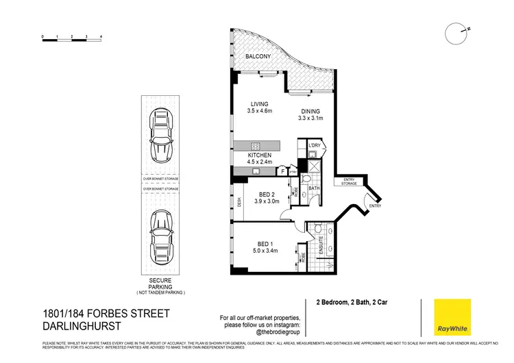 Floorplan of Homely apartment listing, 1801/184 Forbes Street, Darlinghurst NSW 2010