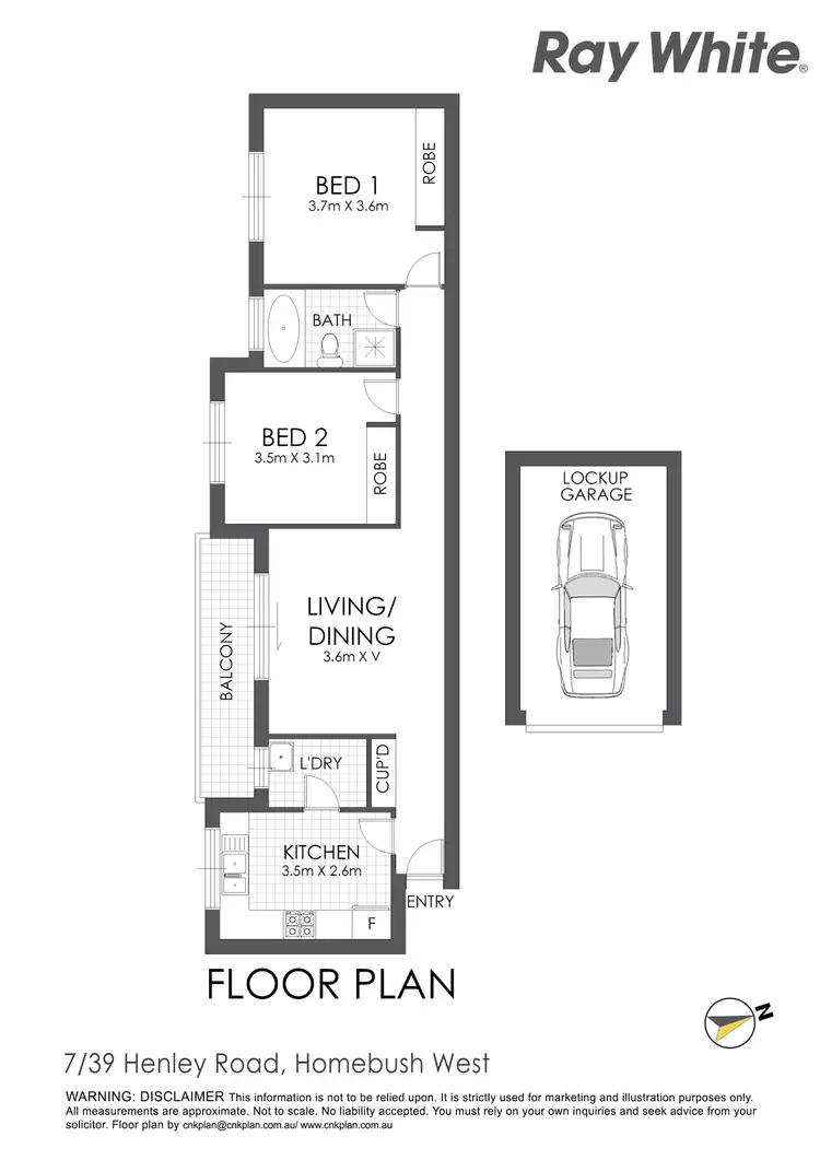 Floorplan of Homely apartment listing, 7/39 Henley Road, Homebush West NSW 2140