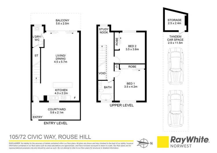 Floorplan of Homely apartment listing, 105/72 Civic Way, Rouse Hill NSW 2155