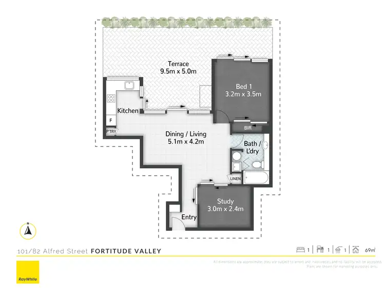 Floorplan of Homely apartment listing, 101/82 Alfred Street, Fortitude Valley QLD 4006