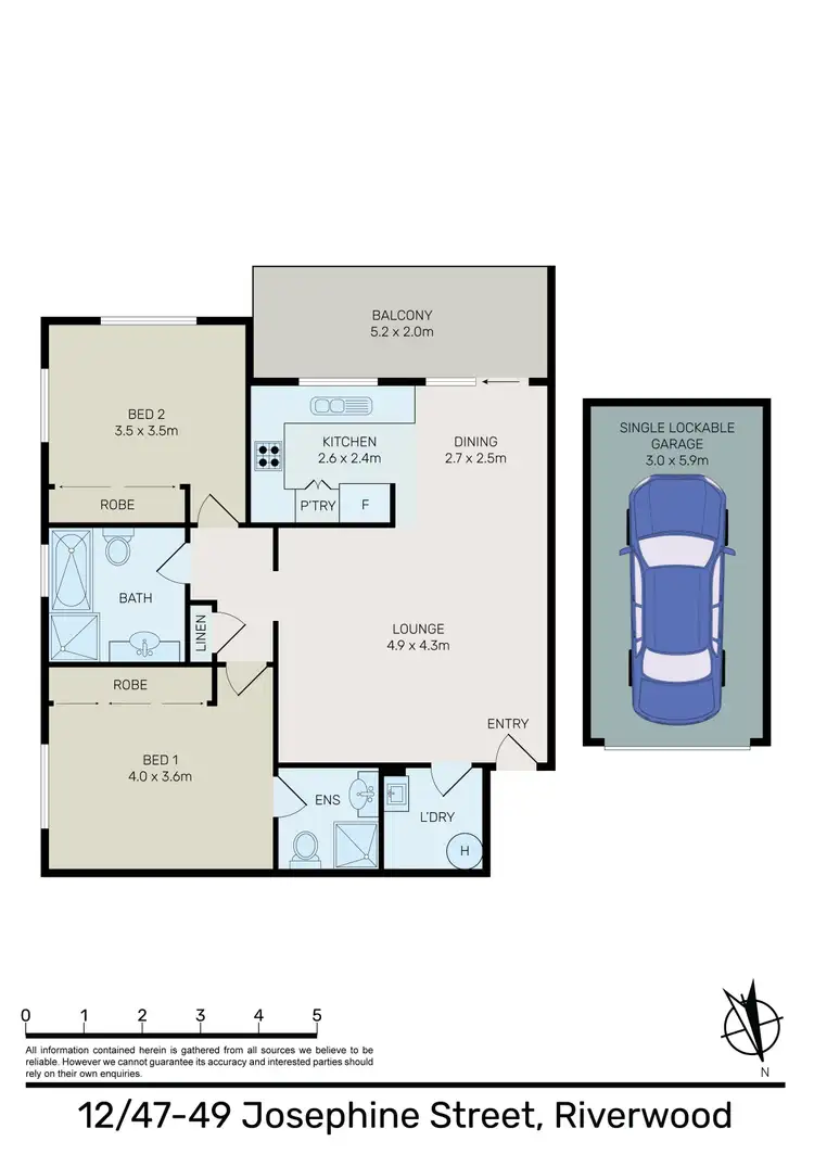 Floorplan of Homely unit listing, 12/47 Josephine Street, Riverwood NSW 2210