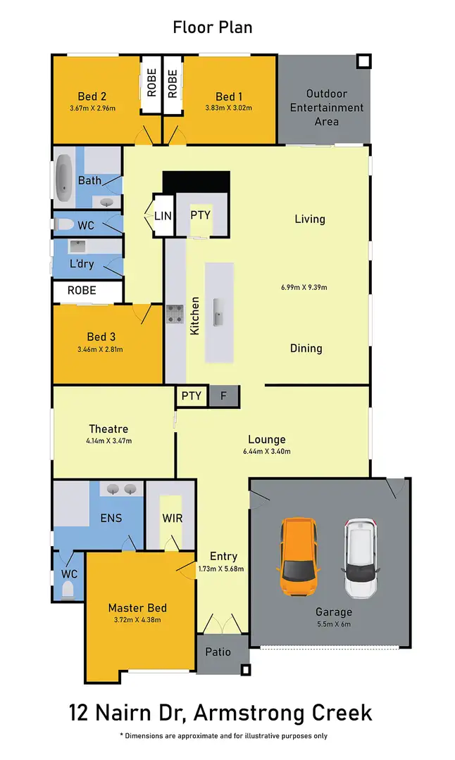 Floorplan of Homely house listing, 12 Nairn Drive, Armstrong Creek VIC 3217