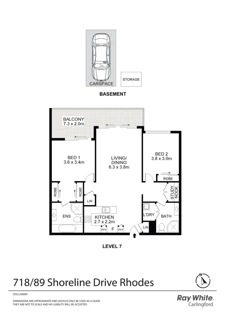 Floorplan of Homely apartment listing, 718/89 Shoreline Drive, Rhodes NSW 2138