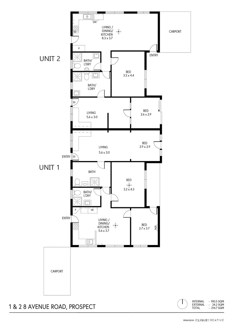 Floorplan of Homely block of units listing, 1-2/8 Avenue Road, Prospect SA 5082