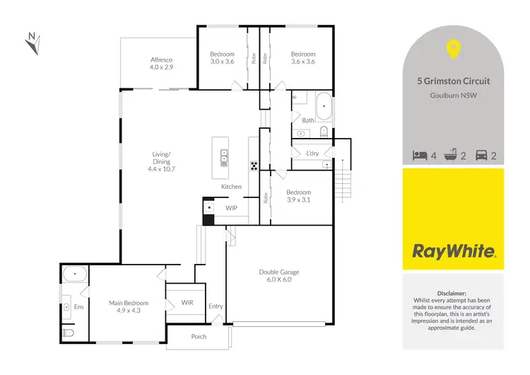 Floorplan of Homely house listing, 5 Grimston Circuit, Goulburn NSW 2580