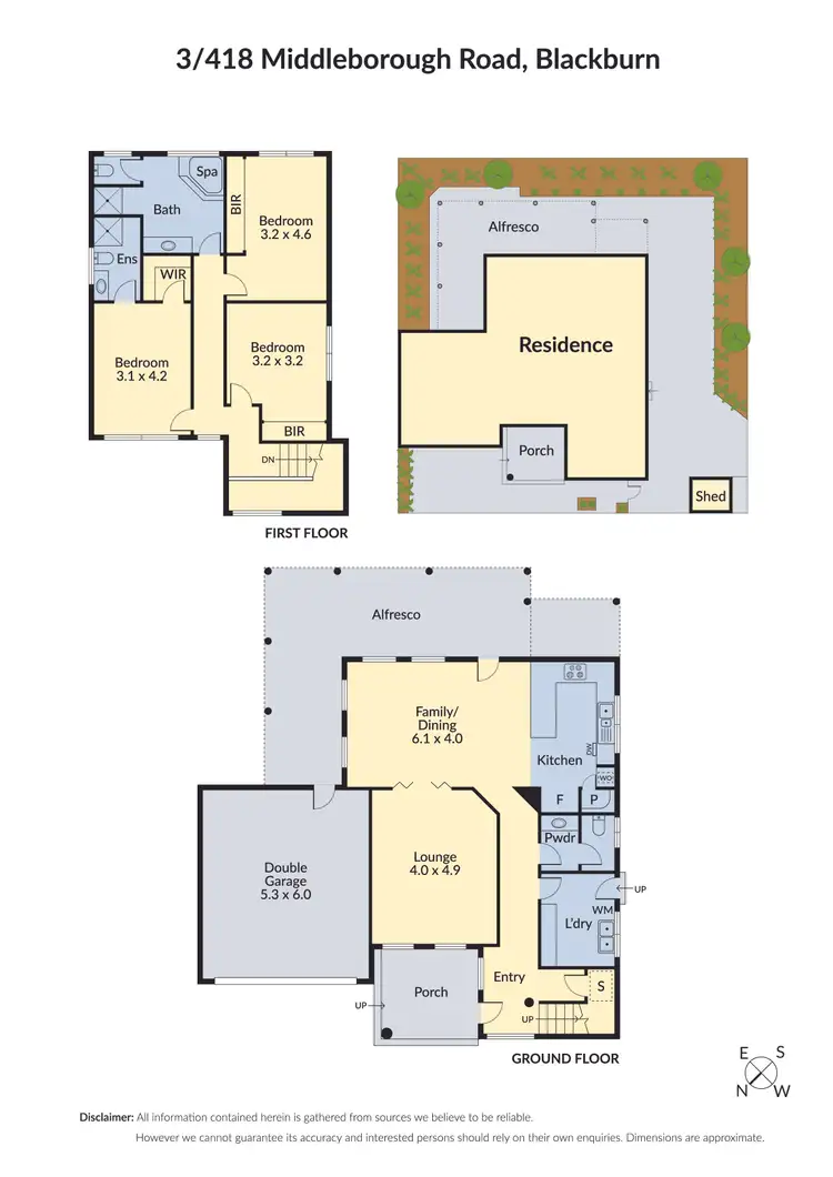 Floorplan of Homely townhouse listing, 3/418 Middleborough Road, Blackburn VIC 3130