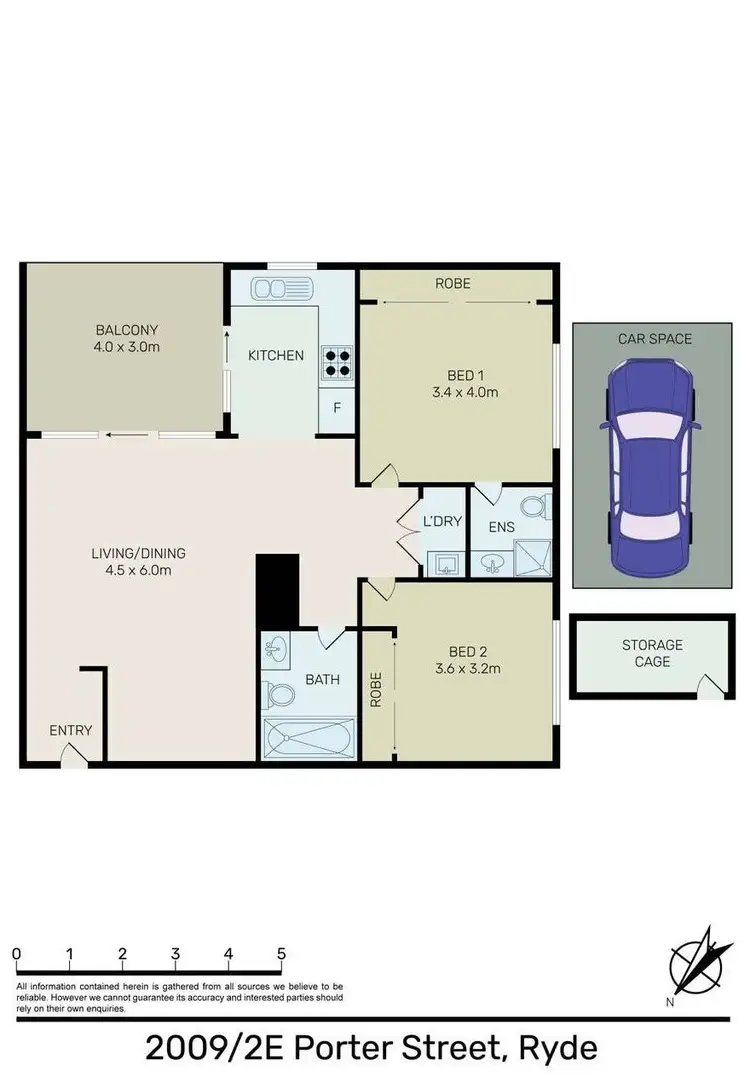 Floorplan of Homely apartment listing, 2009/2E Porter Street, Ryde NSW 2112