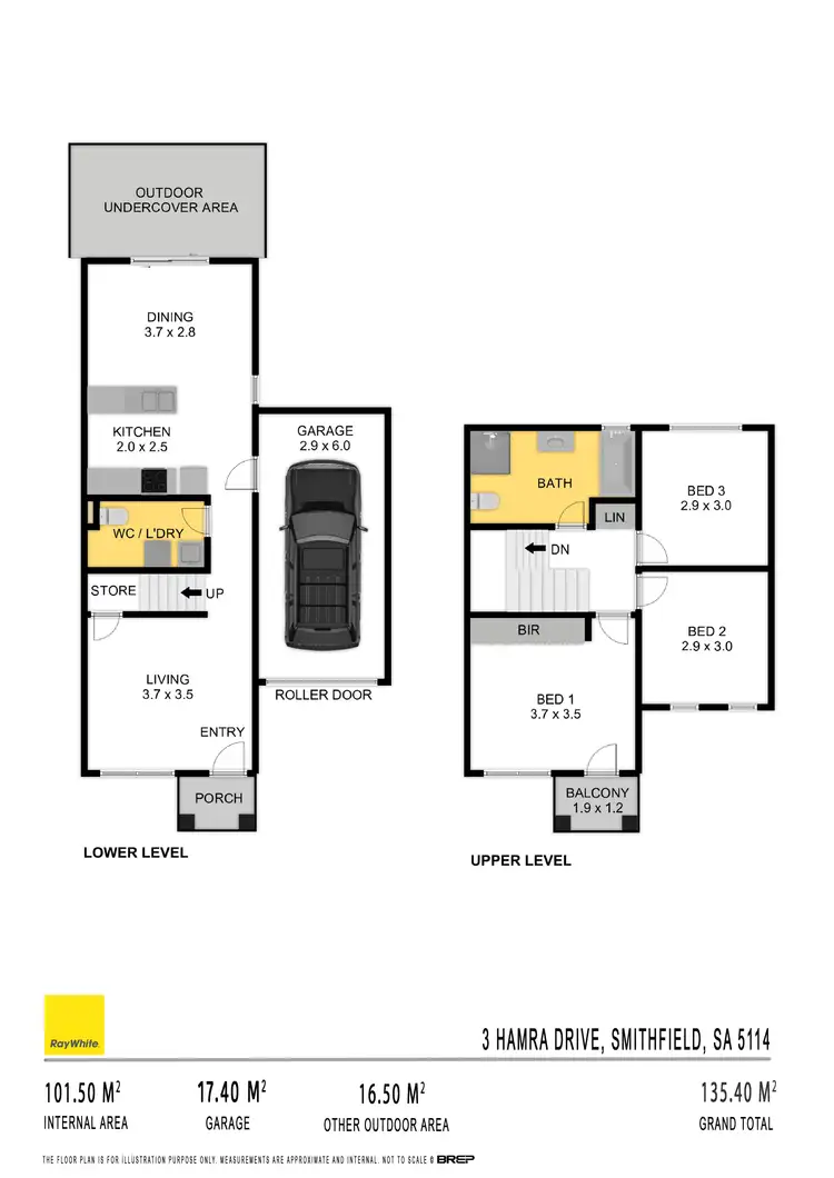 Floorplan of Homely townhouse listing, 3 Hamra Drive, Smithfield SA 5114
