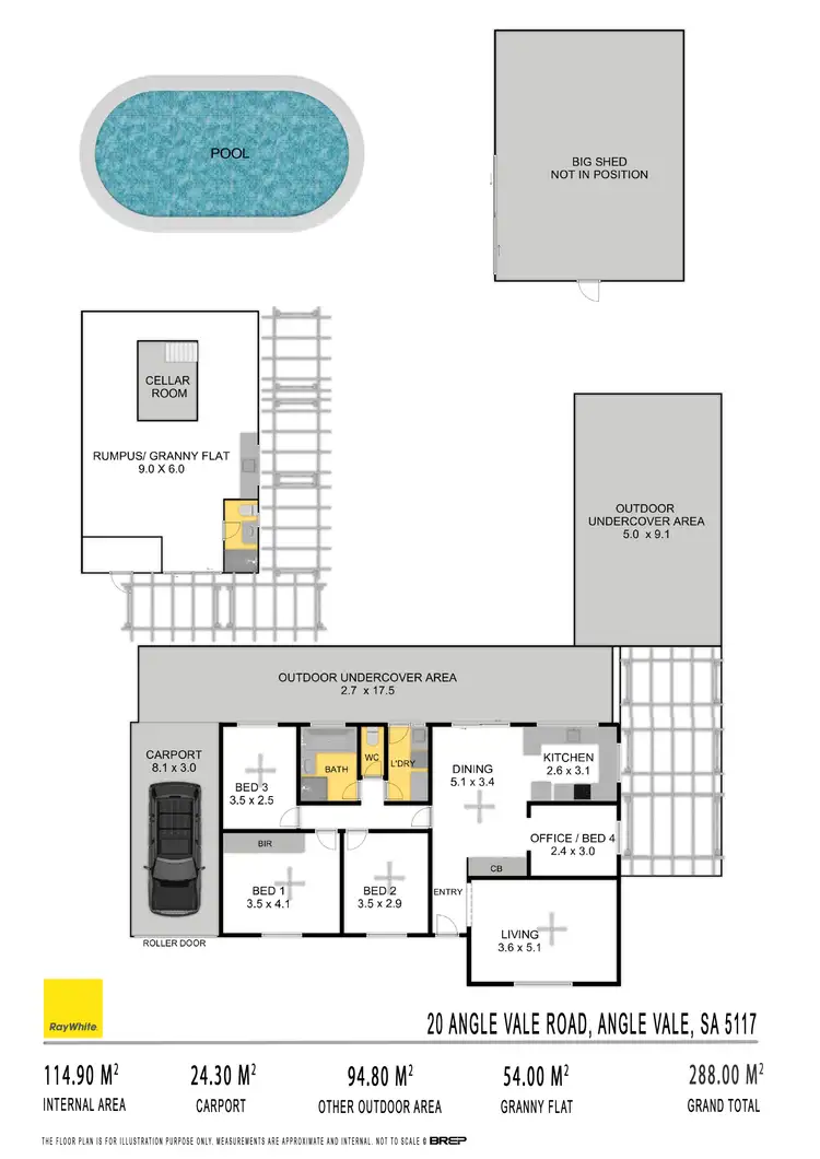 Floorplan of Homely house listing, 20 Angle Vale Road, Angle Vale SA 5117