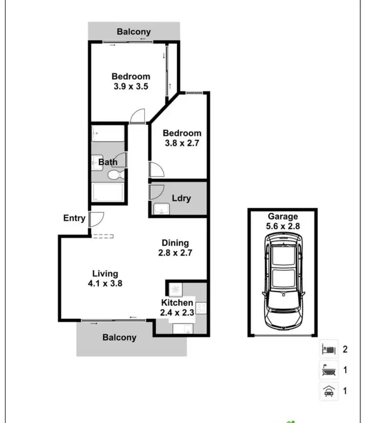 Floorplan of Homely apartment listing, 11/12-14 Mombri Street, Merrylands NSW 2160