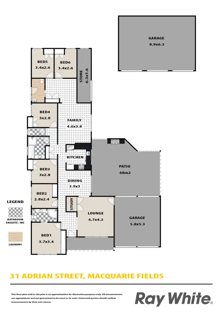 Floorplan of Homely house listing, 31 Adrian Street, Macquarie Fields NSW 2564