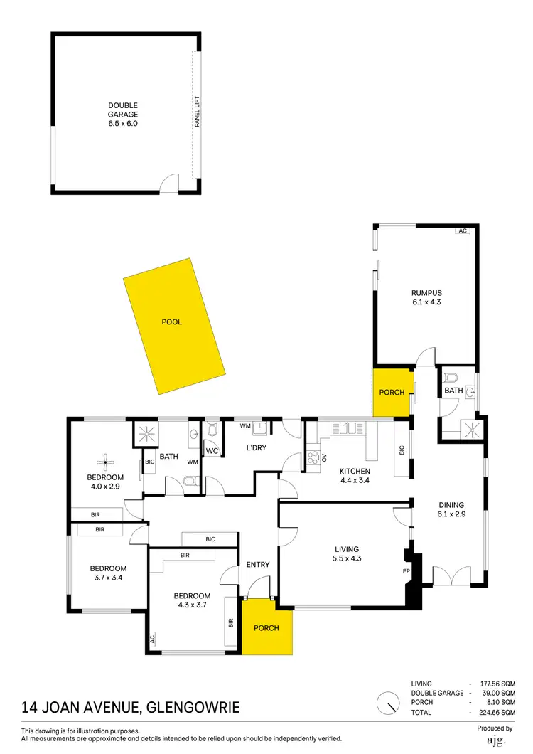 Floorplan of Homely house listing, 14 Joan Avenue, Glengowrie SA 5044
