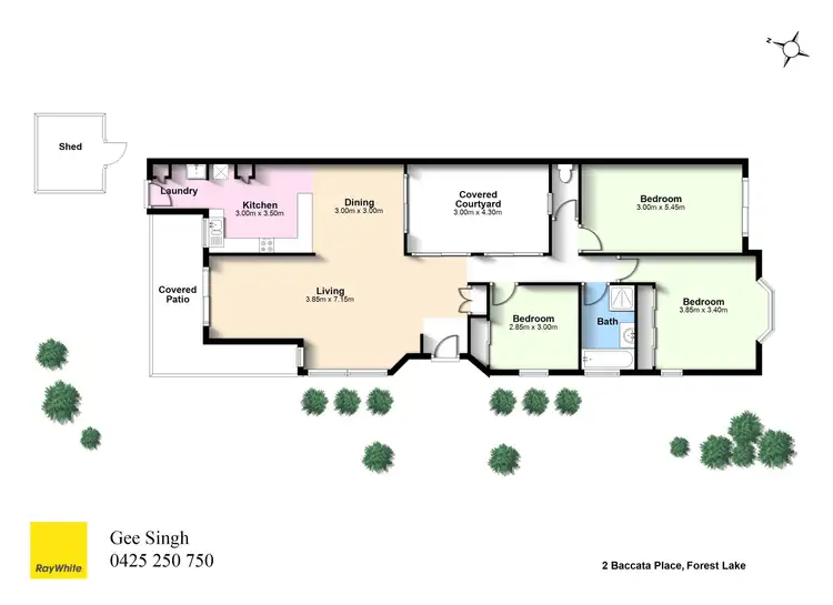 Floorplan of Homely house listing, 2 Baccata Place, Forest Lake QLD 4078