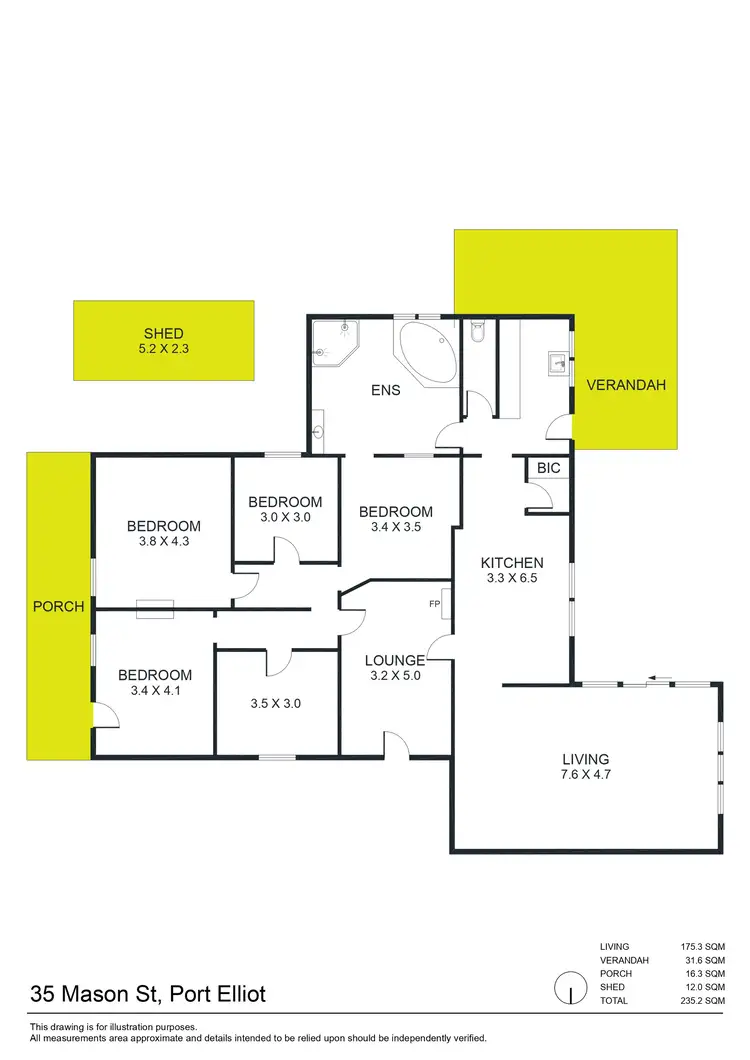 Floorplan of Homely house listing, 35 Mason Street, Port Elliot SA 5212