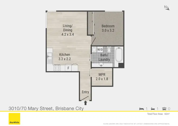 Floorplan of Homely unit listing, 3010/70 Mary Street, Brisbane City QLD 4000