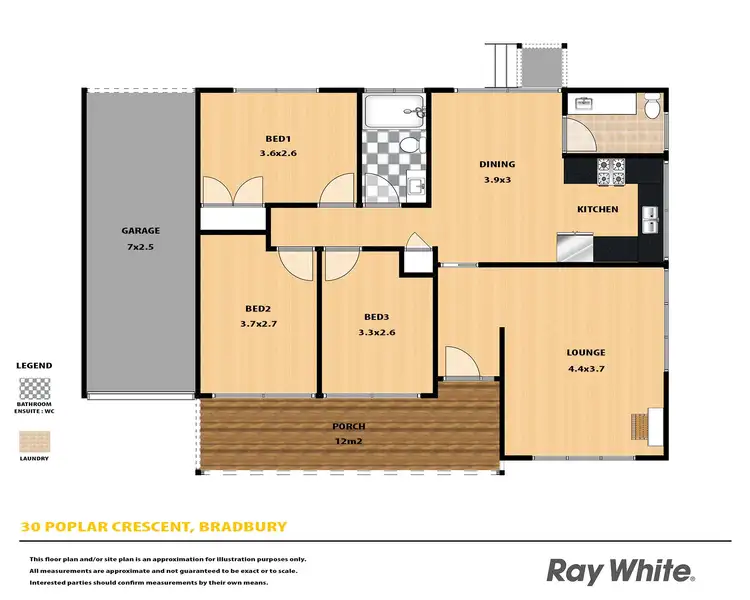 Floorplan of Homely house listing, 30 Poplar Crescent, Bradbury NSW 2560