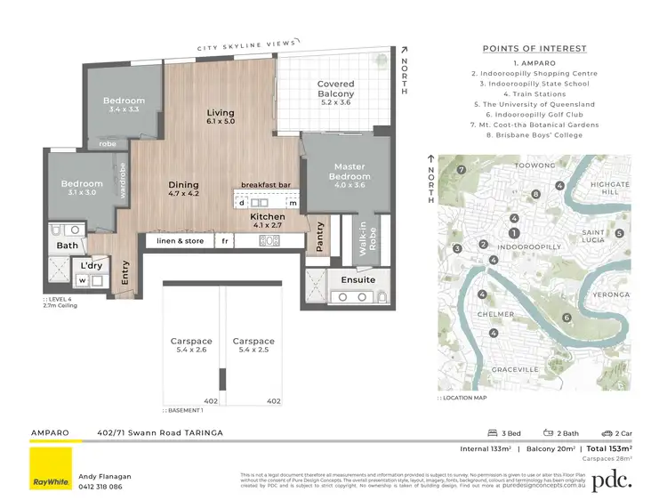 Floorplan of Homely apartment listing, 402/71 Swann Road, Taringa QLD 4068