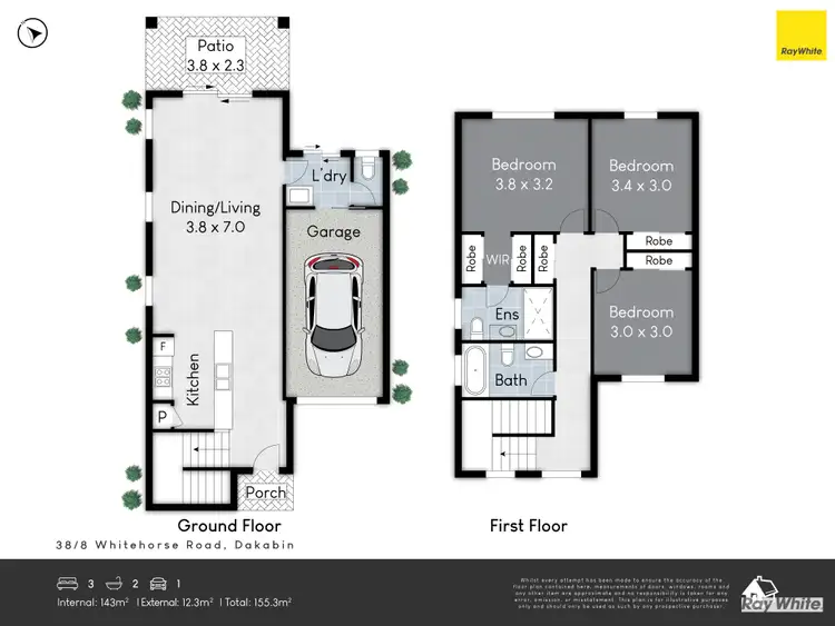 Floorplan of Homely townhouse listing, 38/8 Whitehorse Road, Dakabin QLD 4503