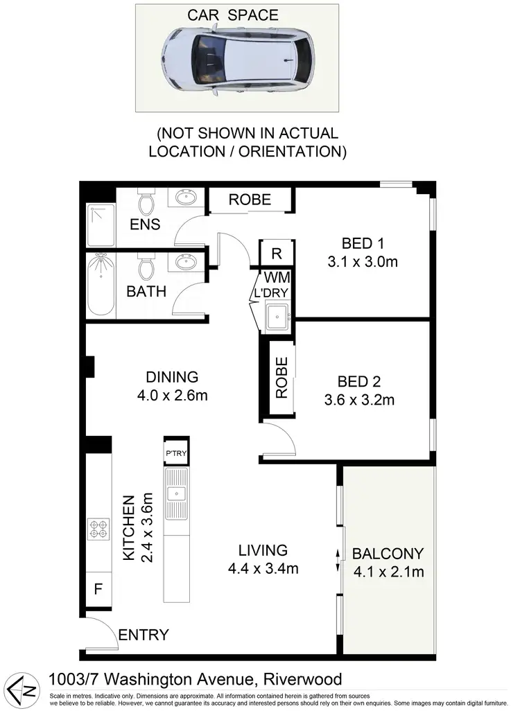 Floorplan of Homely apartment listing, 1003/7 Washington Avenue, Riverwood NSW 2210