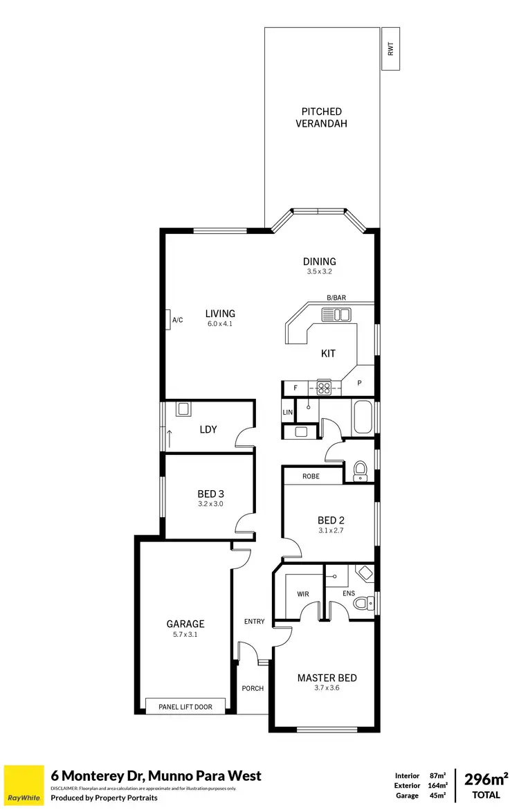 Floorplan of Homely house listing, 6 Monterey Drive, Munno Para West SA 5115