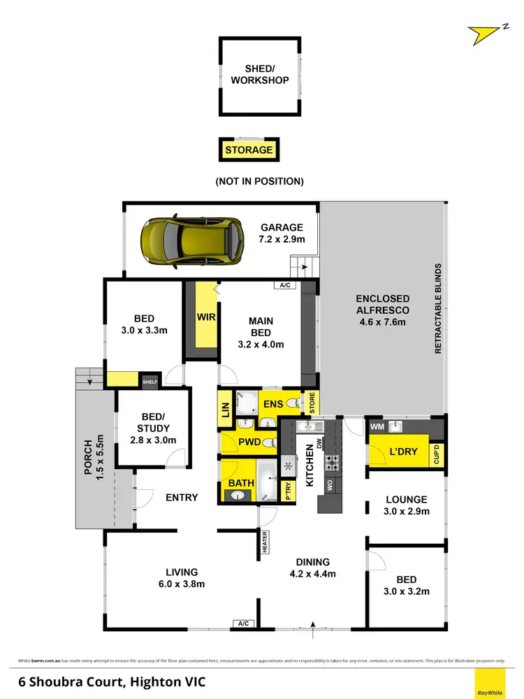 Floorplan of Homely house listing, 6 Shoubra Court, Highton VIC 3216