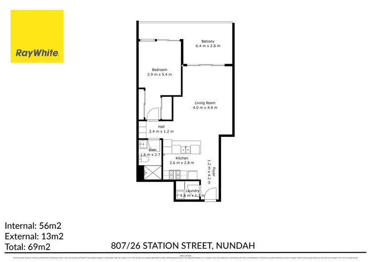 Floorplan of Homely apartment listing, 807/26 Station Street, Nundah QLD 4012