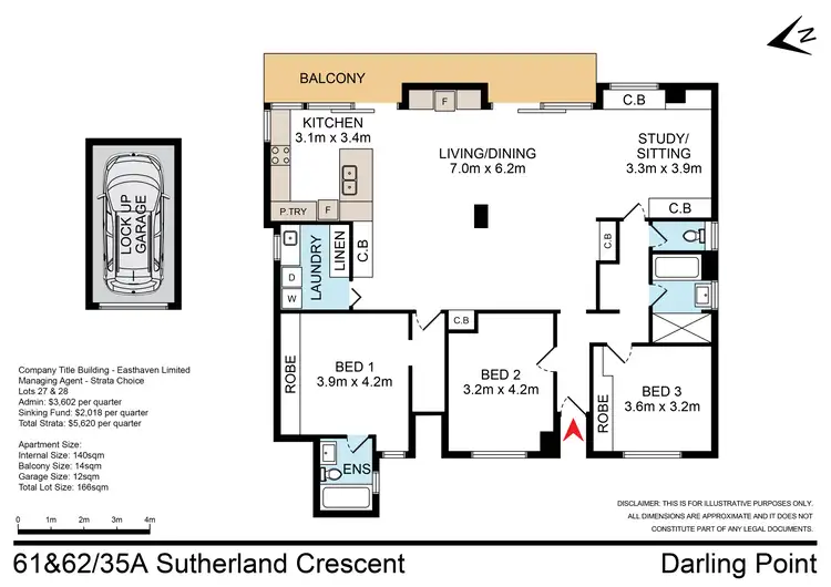 Floorplan of Homely apartment listing, 61 & 62/35a Sutherland Crescent, Darling Point NSW 2027