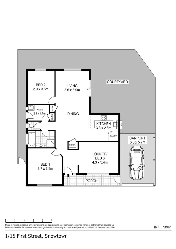 Floorplan of Homely house listing, 1/15 First Street, Snowtown SA 5520