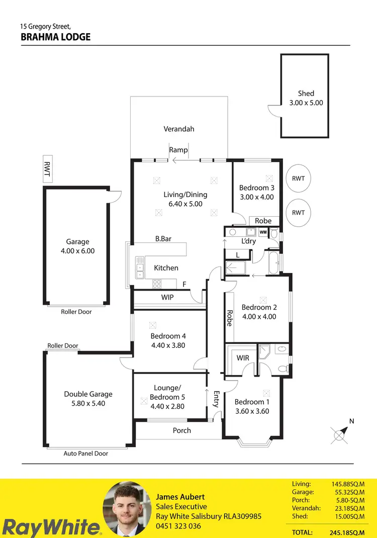 Floorplan of Homely house listing, 15 Gregory Street, Brahma Lodge SA 5109