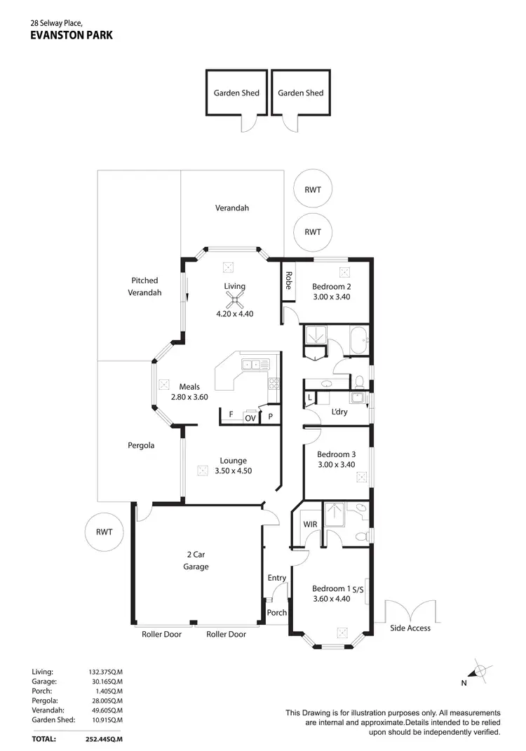 Floorplan of Homely house listing, 28 Selway Place, Evanston Park SA 5116