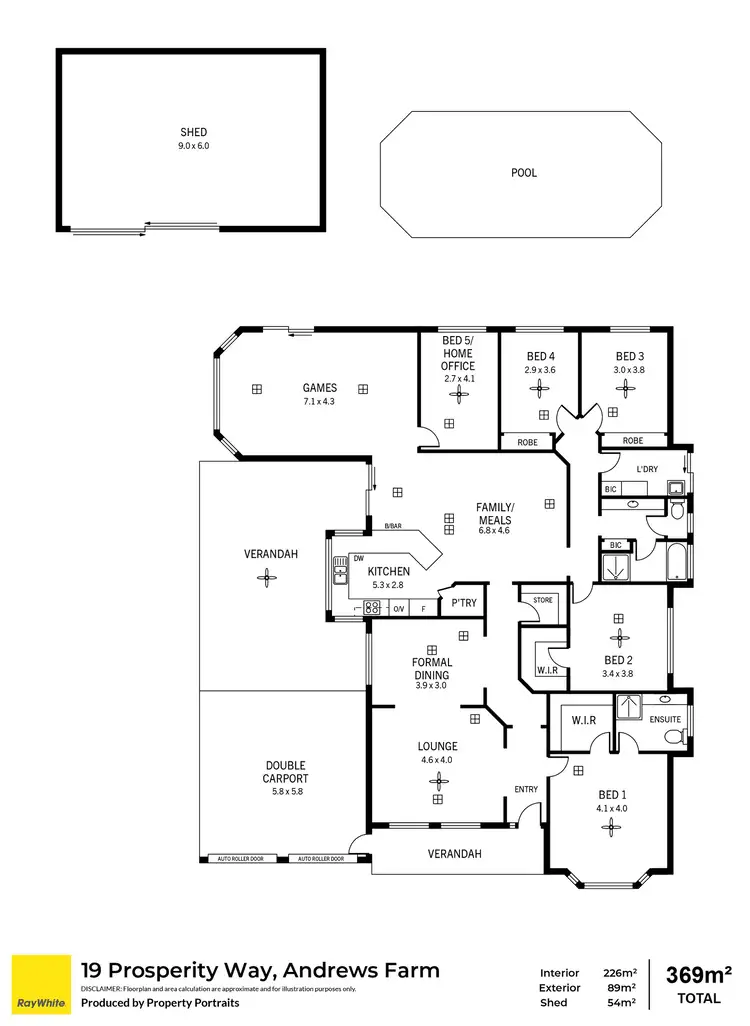 Floorplan of Homely house listing, 19 Prosperity Way, Andrews Farm SA 5114