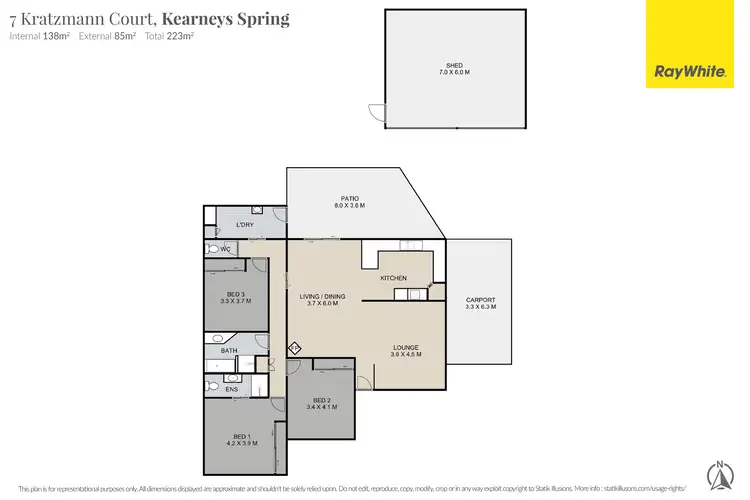 Floorplan of Homely house listing, 7 Kratzmann Court, Kearneys Spring QLD 4350