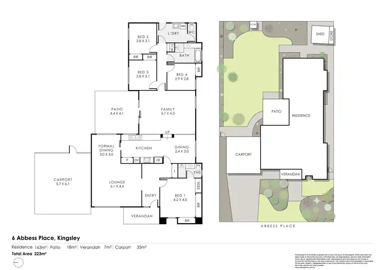 Floorplan of Homely house listing, 6 Abbess Place, Kingsley WA 6026