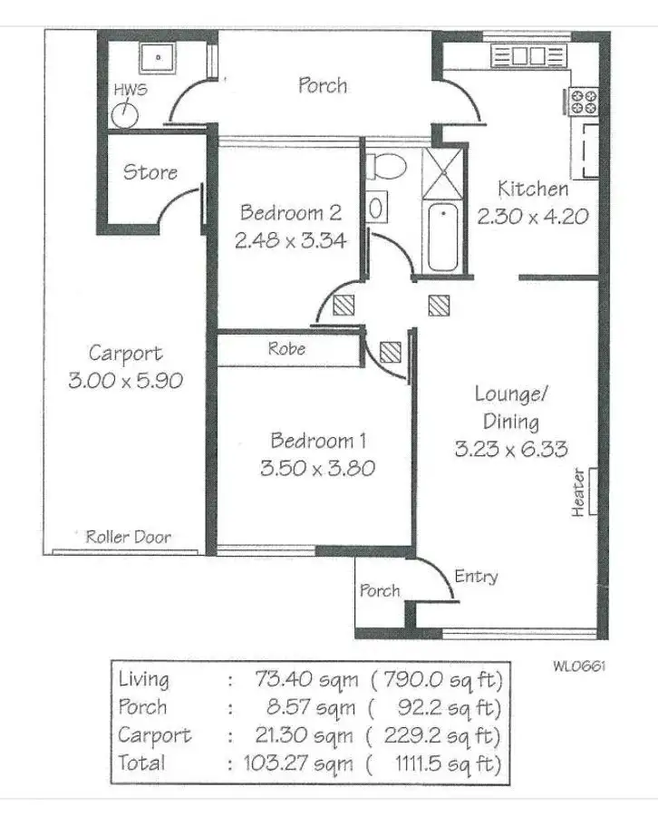 Floorplan of Homely unit listing, 11/57 Todville Street, Woodville West SA 5011