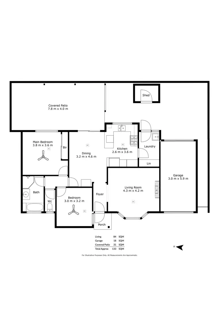 Floorplan of Homely unit listing, 3/82 Charles Sturt Avenue, Grange SA 5022