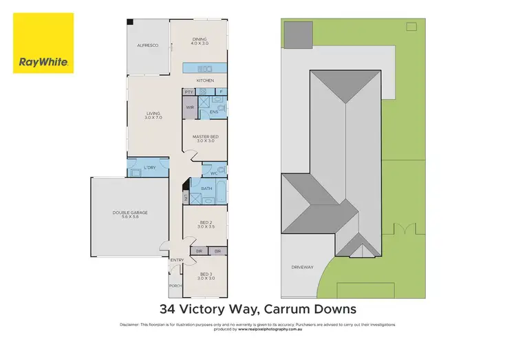 Floorplan of Homely house listing, 34 Victory Way, Carrum Downs VIC 3201