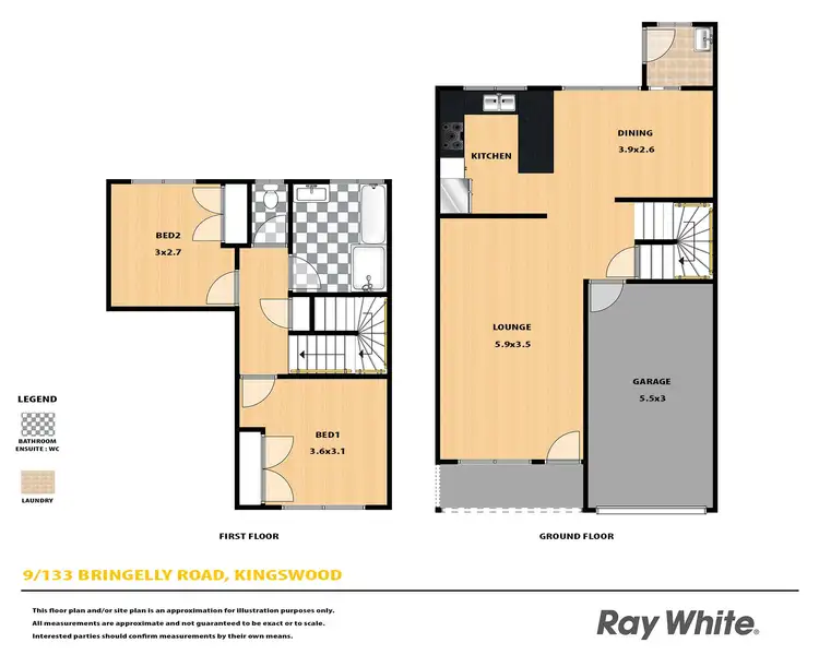 Floorplan of Homely townhouse listing, 9/133 Bringelly Road, Kingswood NSW 2747