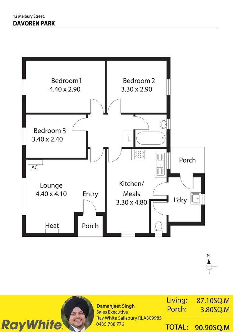 Floorplan of Homely house listing, 14 Melbury Street, Davoren Park SA 5113