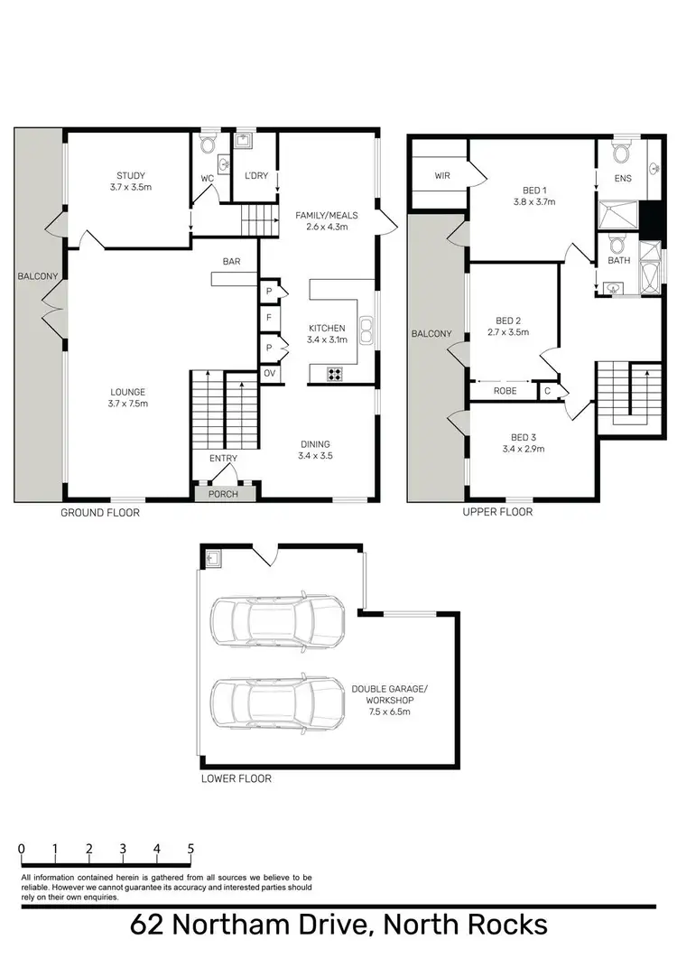 Floorplan of Homely house listing, 62 Northam Drive, North Rocks NSW 2151
