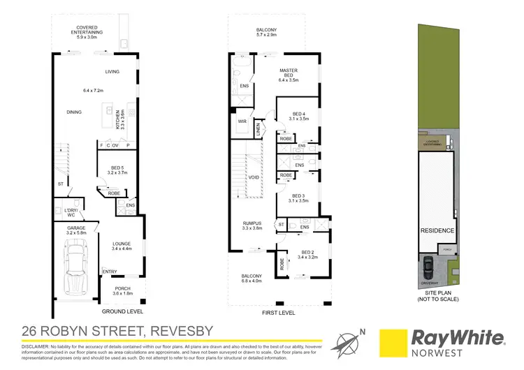 Floorplan of Homely semi-detached listing, 26 Robyn Street, Revesby NSW 2212