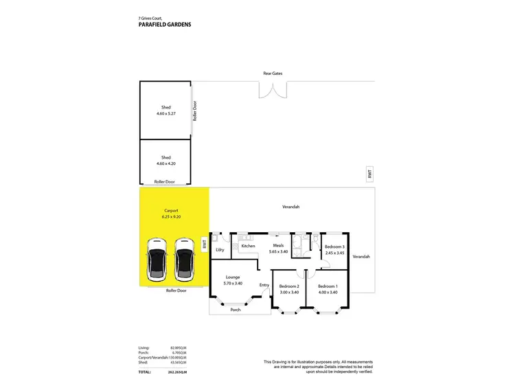 Floorplan of Homely house listing, 7 Grives Court, Parafield Gardens SA 5107