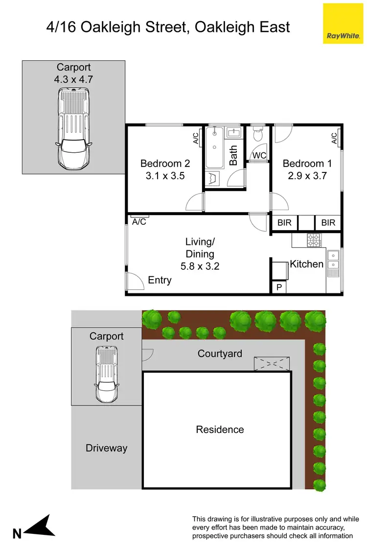 Floorplan of Homely unit listing, 4/16 Oakleigh Street, Oakleigh East VIC 3166