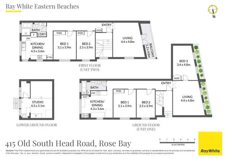 Floorplan of Homely apartment listing, 1&2/415 Old South Head Road, North Bondi NSW 2026