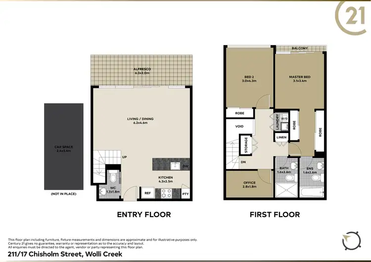 Floorplan of Homely apartment listing, 211/17 Chisholm Street, Wolli Creek NSW 2205