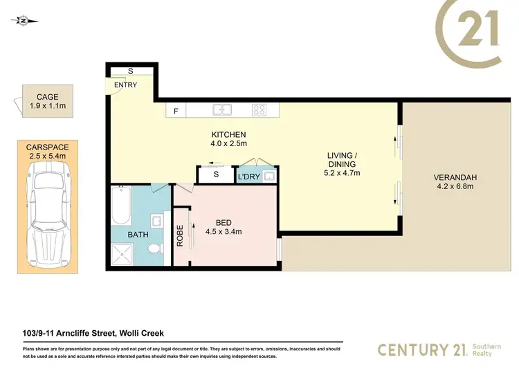 Floorplan of Homely apartment listing, 103/9-11 Arncliffe Street, Wolli Creek NSW 2205