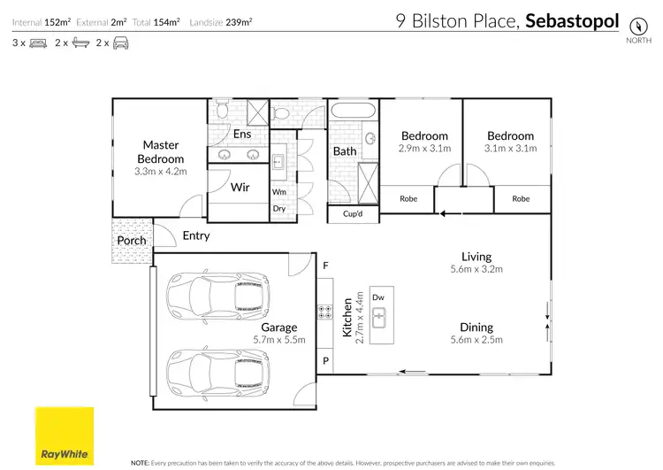 Floorplan of Homely townhouse listing, 9 Bilston Place, Sebastopol VIC 3356