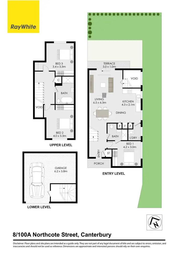 Floorplan of Homely townhouse listing, 1/100A Northcote Street, Canterbury NSW 2193