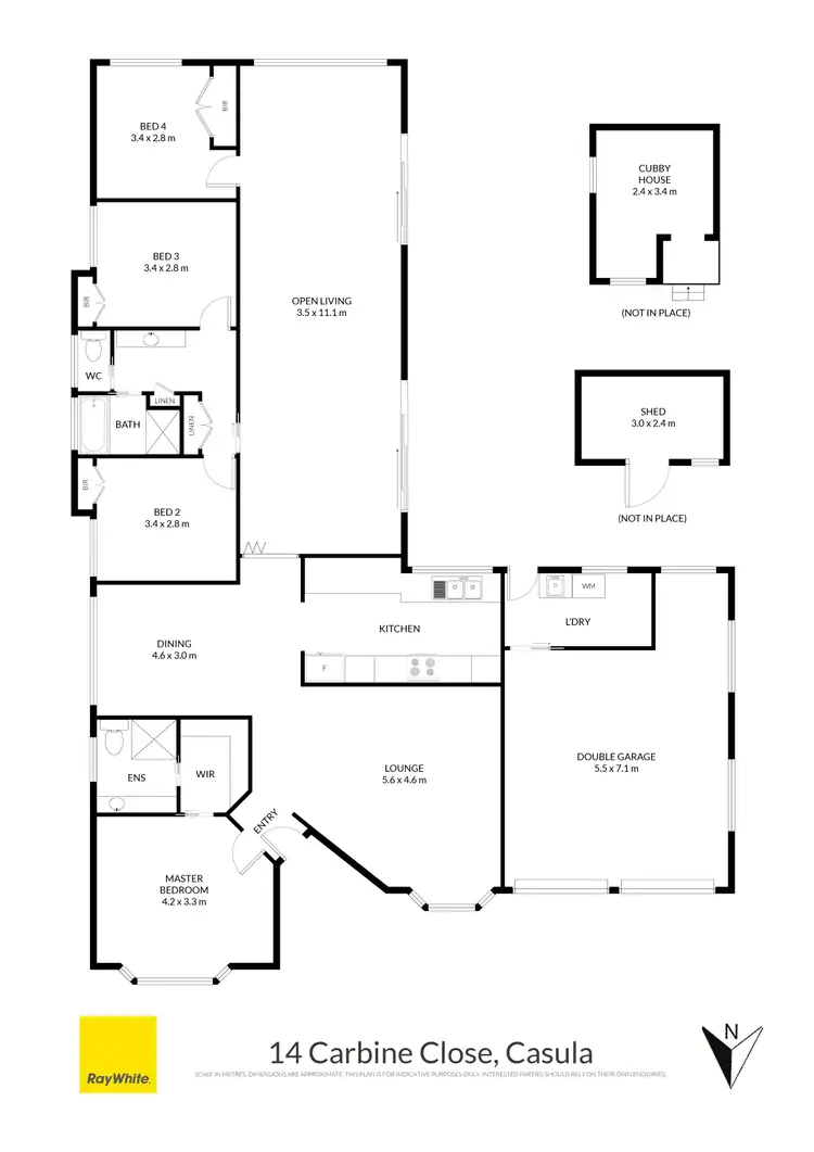 Floorplan of Homely house listing, 14 Carbine Close, Casula NSW 2170